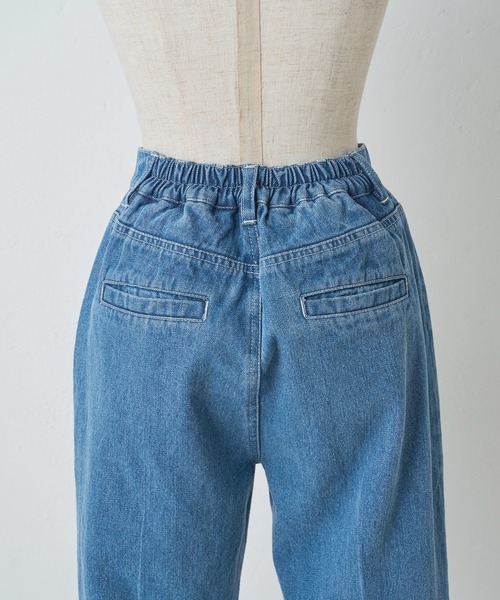 [one after another NICE CLAUP] повреждение обработка Denim брюки MEDIUM голубой женский 