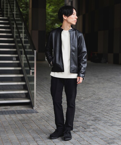 BEAMS HEART（ビームス ハート） レザージャケット MEDIUM ブラック