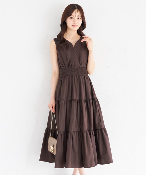 tocco closet（トッコ クローゼット） ワンピース くるみ飾り釦付き