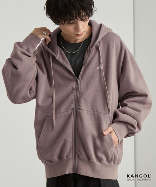 KANGOL（カンゴール） パーカー 別注 ロゴ ワンポイント刺繍