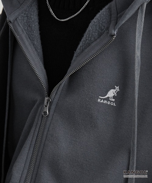 KANGOL（カンゴール） パーカー 別注 ロゴ ワンポイント刺繍
