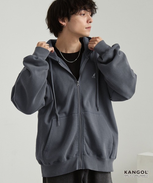 KANGOL（カンゴール） パーカー 別注 ロゴ ワンポイント刺繍