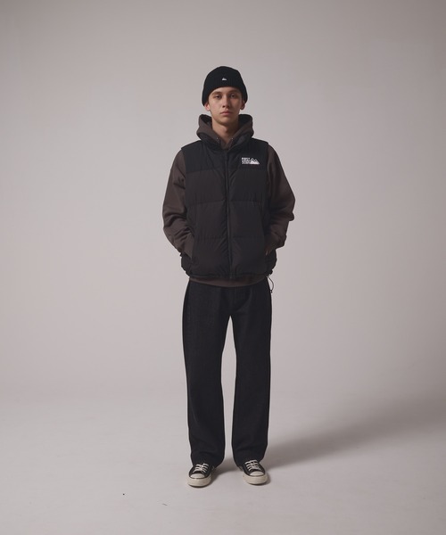 新品　FIRST DOWN ブラック ダウンベスト　XL FIRST DOWN（ファーストダウン） ダウンベスト ベスト バブルダウン