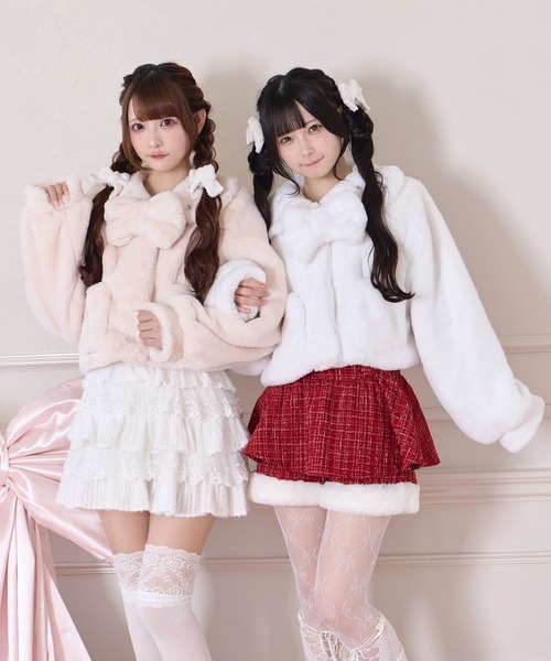 Honey Cinnamon（ハニーシナモン） コート アウター ビジュー衿エコ