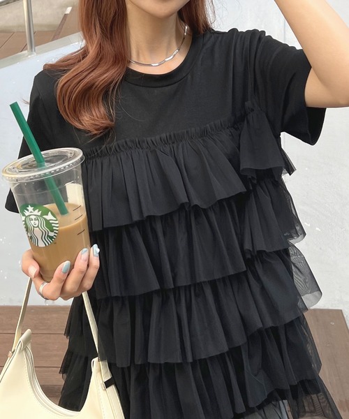 「Futier land」 半袖カットソー FREE ホワイト レディース_画像7