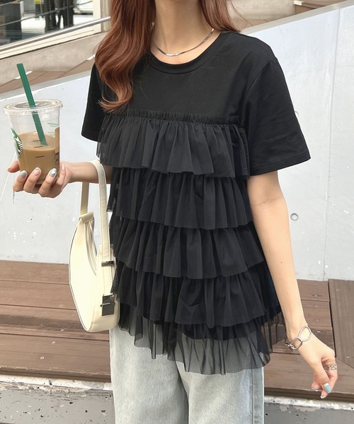 「Futier land」 半袖カットソー FREE ホワイト レディース_画像8