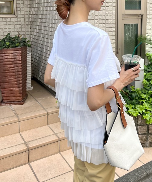 「Futier land」 半袖カットソー FREE ホワイト レディース_画像9