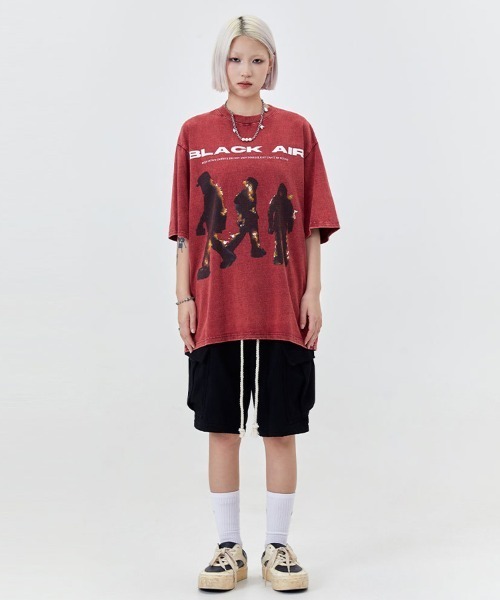 「Ressaca」 「alackair」半袖Tシャツ M レッド メンズ_画像5