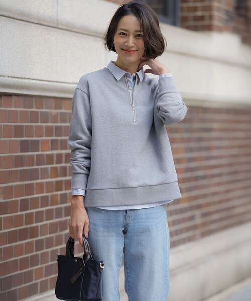 J.PRESS LADIES BEZ コットン リネン ストライプ ブラウス 麻 J.PRESS LADIES - J.PRESS LADIES BEZ コットン リネン ストライプ