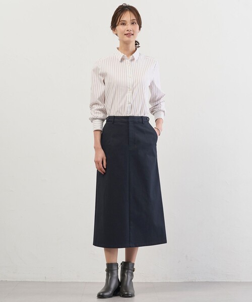 J.PRESS LADIES BEZ コットン リネン ストライプ ブラウス 麻 J.PRESS（J.プレス） ブラウス シャツ BEZコットンナイロン ストライプ