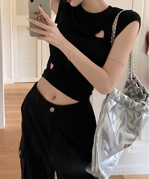 「GLAMOROUS JANE」 半袖Tシャツ FREE ブラック レディース_画像8