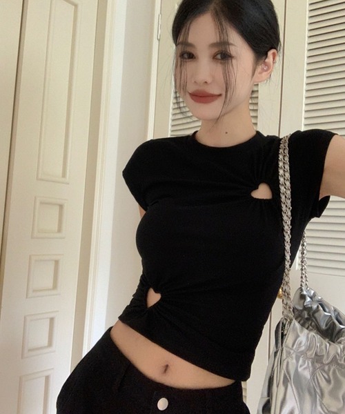 「GLAMOROUS JANE」 半袖Tシャツ FREE ブラック レディース_画像9