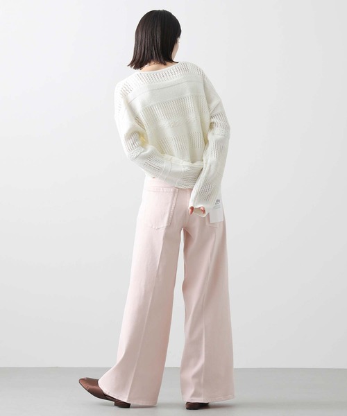 「Gready Brilliant」 「favori」ニットカーディガン 38 ネイビー レディース_画像4