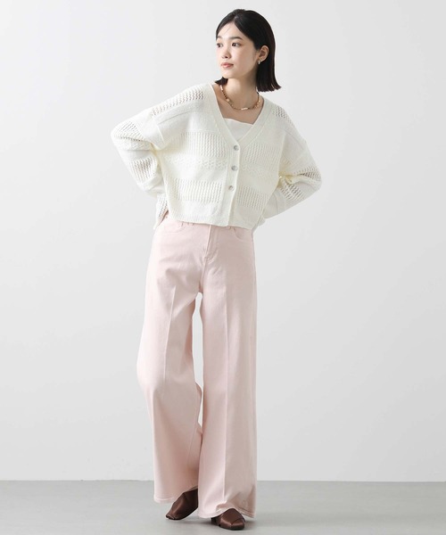 「Gready Brilliant」 「favori」ニットカーディガン 38 ネイビー レディース_画像5