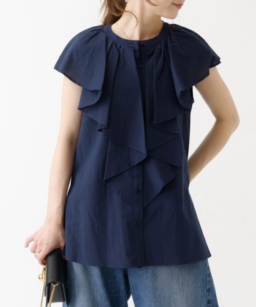DESIGNWORKS（デザインワークス） ブラウス シャツ フロントラッフル