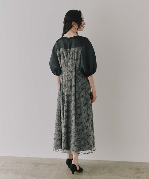 kaene（カエン） ワンピース パイピングレース切り替えドレス「結婚式