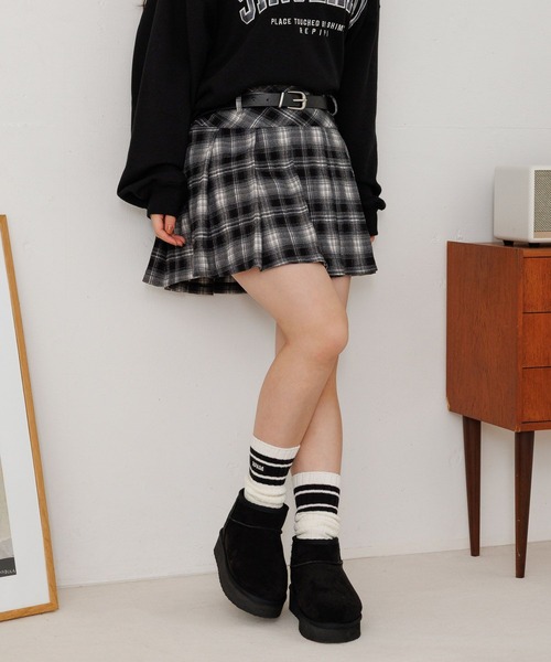 repipi armario（レピピアルマリオ） スカート ベルト付きチェック