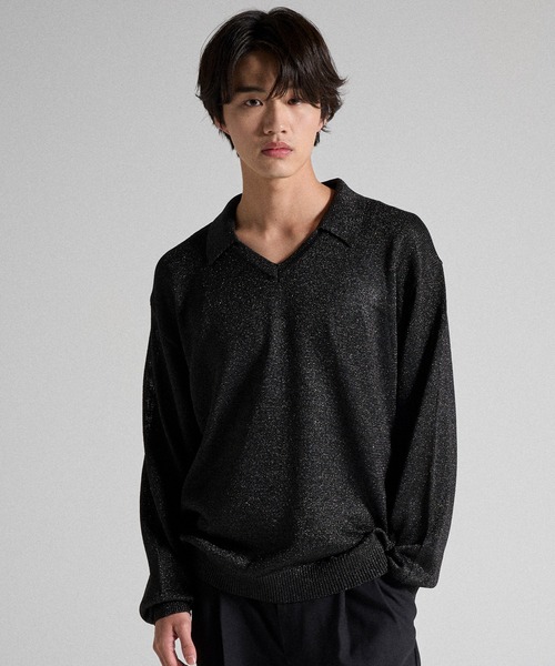 Parts Lab. ポロシャツ 「Parts Lab.」Metallic Knit Polo Shirt