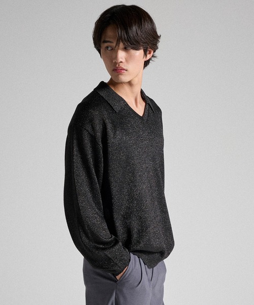Parts Lab. ポロシャツ 「Parts Lab.」Metallic Knit Polo Shirt 