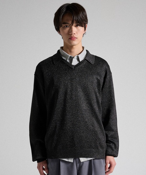 Parts Lab. ポロシャツ 「Parts Lab.」Metallic Knit Polo Shirt