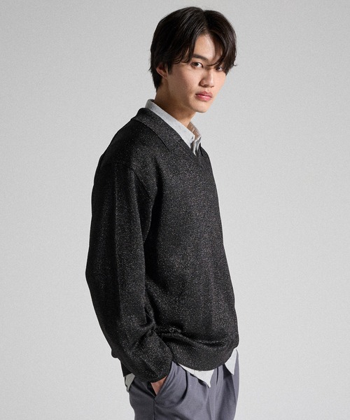 Parts Lab. ポロシャツ 「Parts Lab.」Metallic Knit Polo Shirt