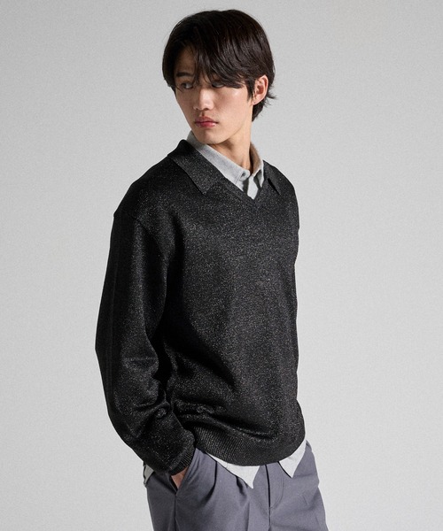 新品未使用♡LA FETICHE ニットポロシャツ Parts Lab. ポロシャツ 「Parts Lab.」Metallic Knit Polo Shirt