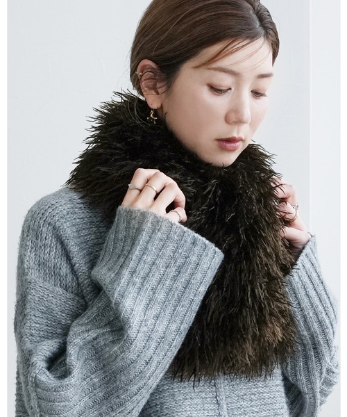 reca（レカ） マフラー ストール フェイクファーティペット レディース