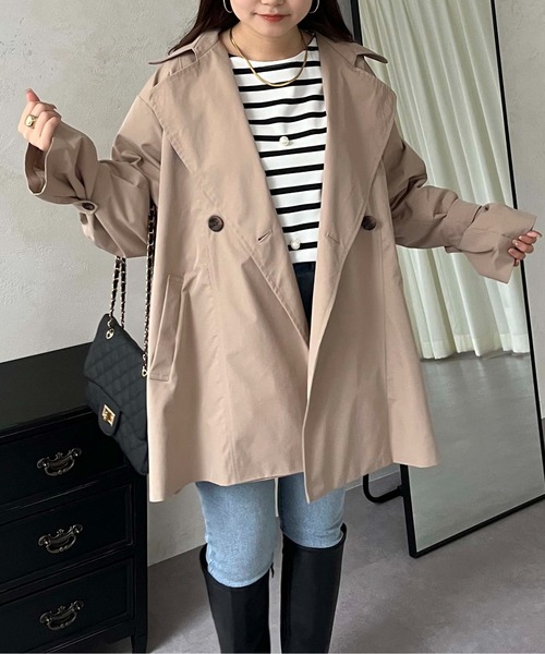 「prose verse」 トレンチコート MEDIUM ベージュ レディース_画像3