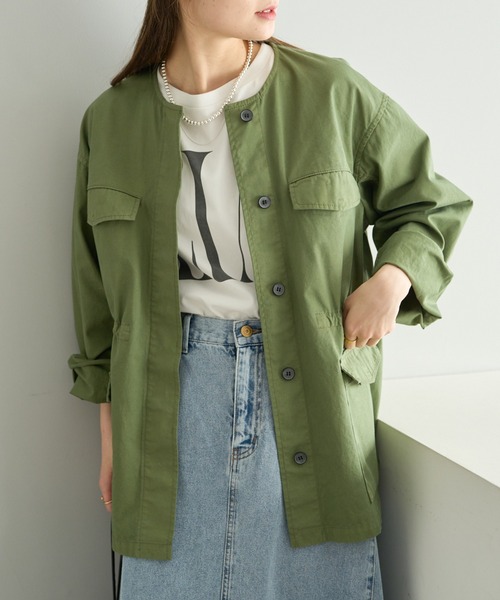 pual ce cin 「PUAL CE CIN」 ミリタリージャケット FREE カーキ