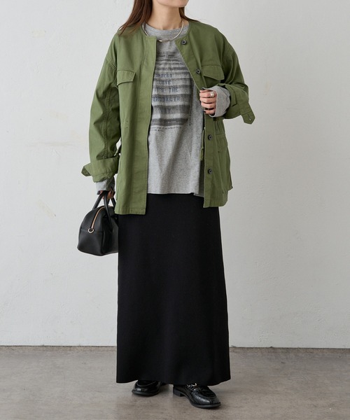 pual ce cin 「PUAL CE CIN」 ミリタリージャケット FREE カーキ