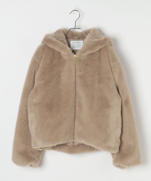 ブルゾン アウター 「トレンドアイテム」ファーフーディーブルゾン レディース