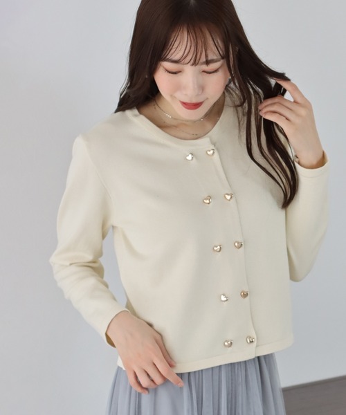 「BLUEEAST」 7分袖ニットカーディガン MEDIUM ピンク レディース_画像3