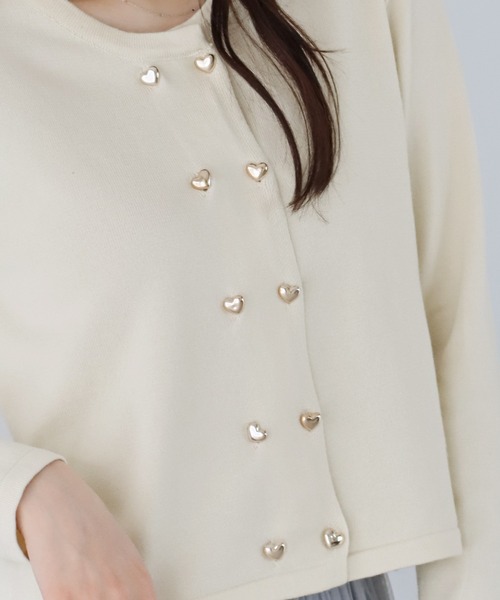 「BLUEEAST」 7分袖ニットカーディガン MEDIUM ピンク レディース_画像9