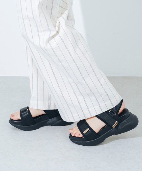 サンダル 「軽量・ふかふか」超軽量ベルトスポーツサンダル JA4013 レディースの画像