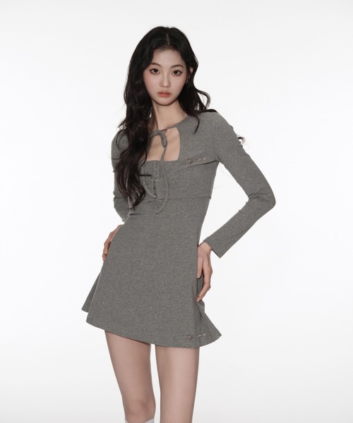 ワンピース andwang Kirakira petitcardigan minidress Silentand ワンピース Kirakira mini dress : ZOZOTOWN Yahoo!店