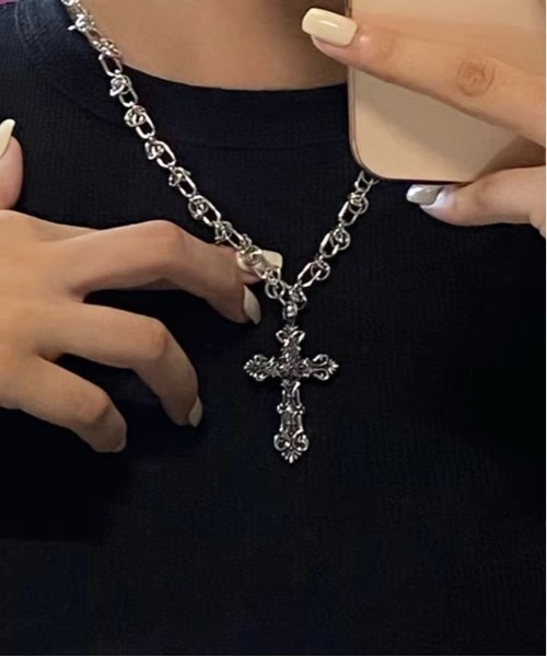 VIBGYOR ネックレス 十字架ネックレスy2k(BDS) レディース メンズ