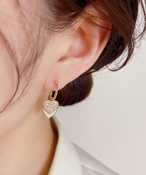 blackdia ocean（ブラックダイヤオーシャン） ピアス ダブルハート