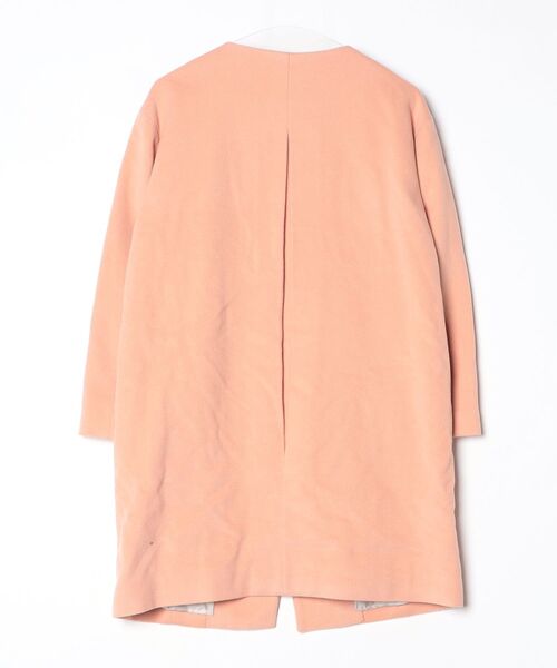「Rouge Fonce」 ノーカラーコート 38 ピンク レディース_画像2