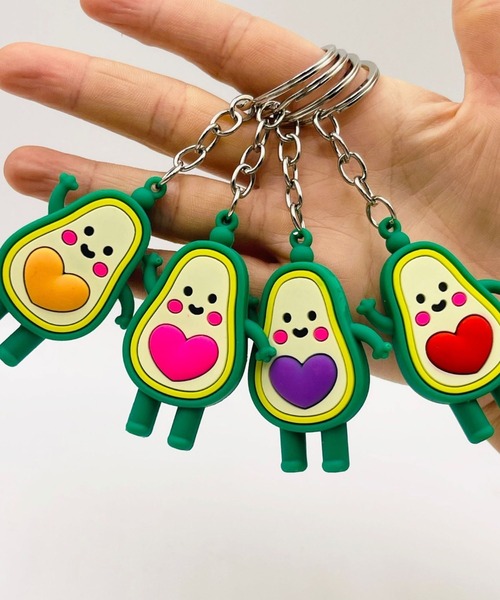 ひろ様❤オカメインコ♡印鑑スタンド キーホルダー ALMO キーホルダー 「Bls」「ZA」「Bling Leads」アボカド チャーム