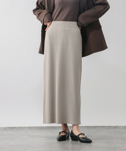 GLOBAL WORK（グローバルワーク） スカート ニットリブIラインスカート