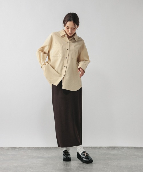 GLOBAL WORK（グローバルワーク） スカート ニットリブIラインスカート