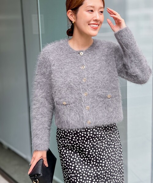 「NOLLEY'S Sophi」 ニットカーディガン 38 アイボリー レディース_画像5