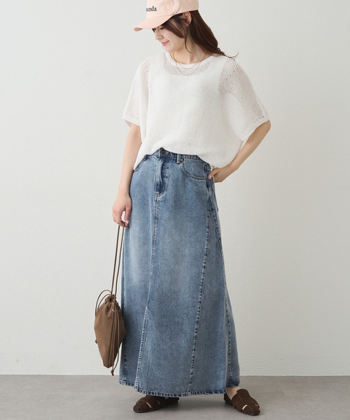 PUAL CE CIN リヨセル混デニムスカート インディゴブルー pual ce cin デニムスカート リヨセル混デニムスカート : ZOZOTOWN