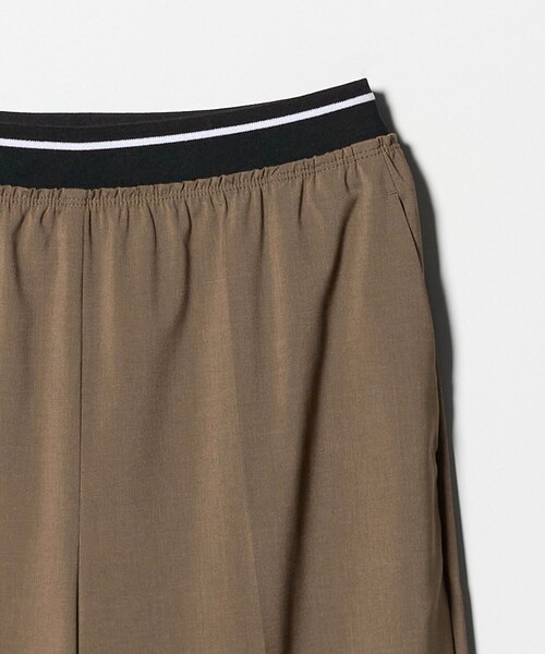 ワイドパンツ パンツ ラインゴム ワイドパンツ ウォッシャブル 防シワ レディースの画像
