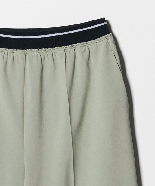 ワイドパンツ パンツ ラインゴム ワイドパンツ ウォッシャブル 防シワ レディースの画像