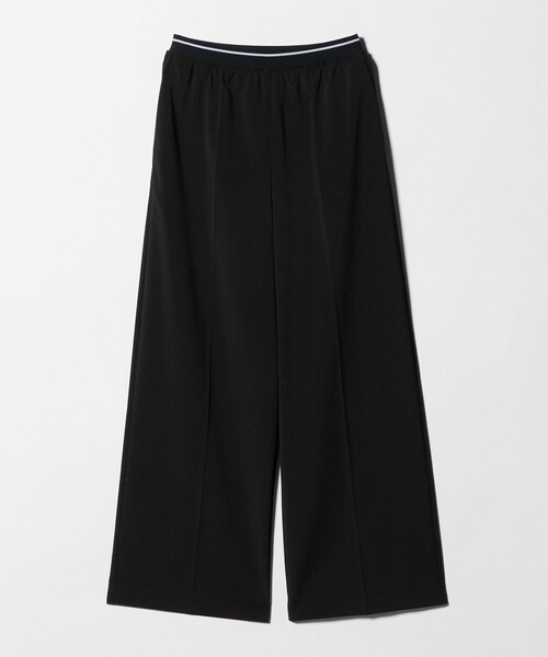 ワイドパンツ パンツ ラインゴム ワイドパンツ ウォッシャブル 防シワ レディースの画像