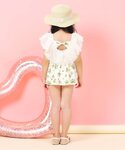 水着 「UVカット」レース・花柄シアーフリルワ...の詳細画像4