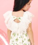 水着 「UVカット」レース・花柄シアーフリルワ...の詳細画像5