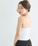 カップ付き キャミソール OUT BRA クロ...の詳細画像3