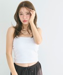 カップ付き キャミソール OUT BRA クロ...の詳細画像5